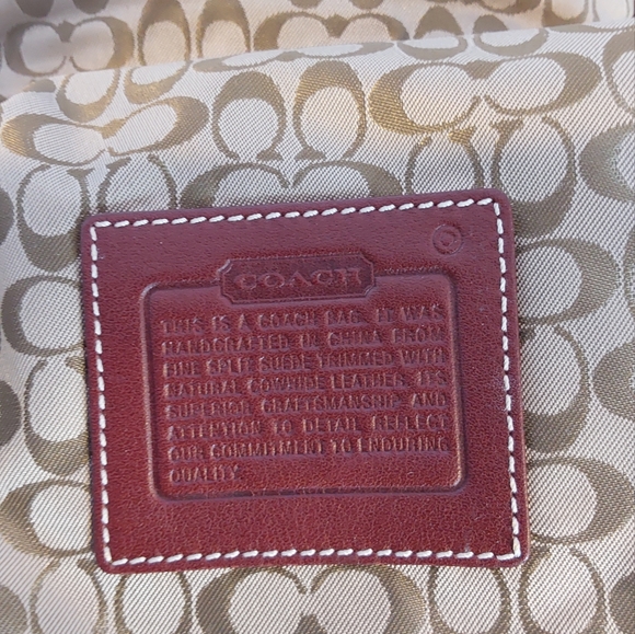 Coach Rust Brown Suede Crossbody Bag - Picture 15 of 16